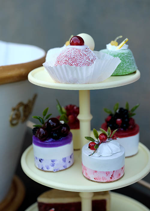 Beauty and the Beast Cakes for Chips trolley prop costume hire